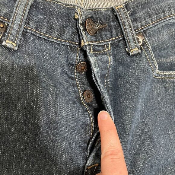 Levis 501XX Jeans Mens 30x32 (31x30) Blue Denim Button Fly Dark Wash 5 Pocket - Picture 5 of 16